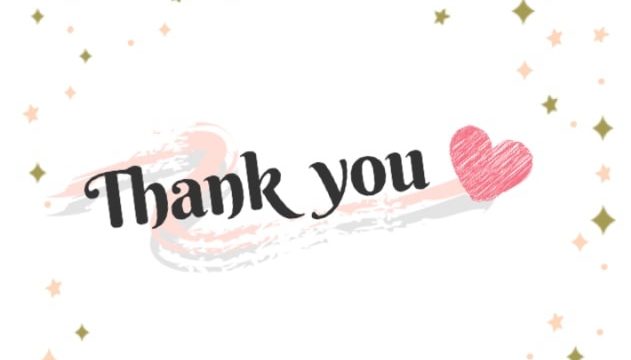 Thank youの文字の画像