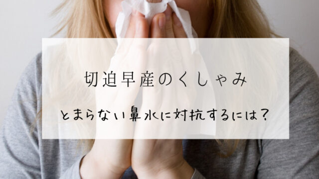 くしゃみが止まらない 切迫早産の入院につきものな鼻水の原因は オカネをかけずに 暮らしを工夫するブログ