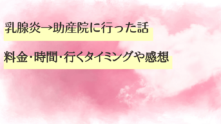 乳腺炎→助産院に行った話【料金・時間・行くタイミングや感想】